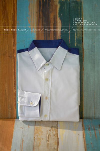 蔚藍間白領 恤衫 TTDB0005