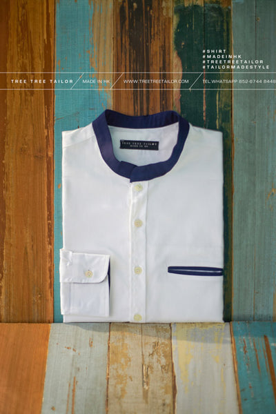 蔚藍間白領 恤衫 TTDB0008