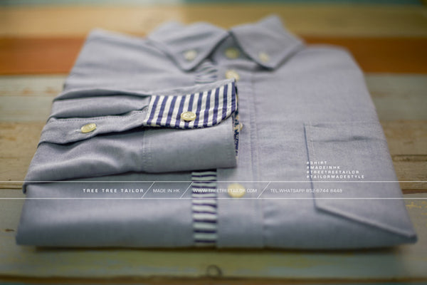 蔚藍間白領 恤衫 TTDB0011