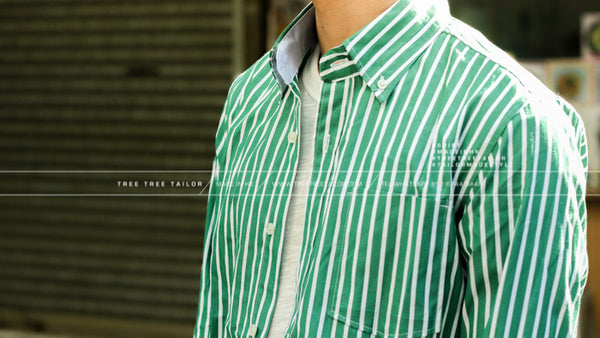 直間條子 恤衫 TTDST0001